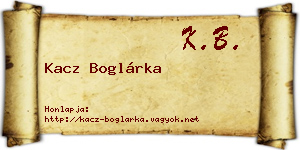 Kacz Boglárka névjegykártya