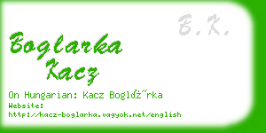 boglarka kacz business card